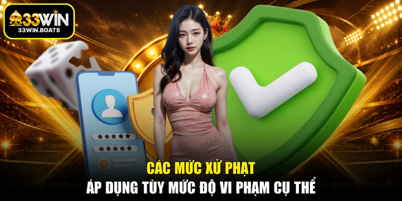 Các mức xử phạt áp dụng tùy mức độ vi phạm cụ thể