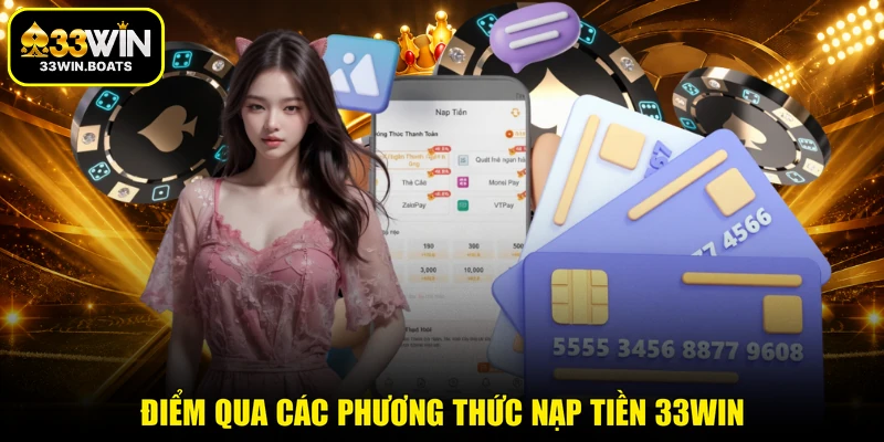Điểm qua các phương thức nạp tiền 33WIN