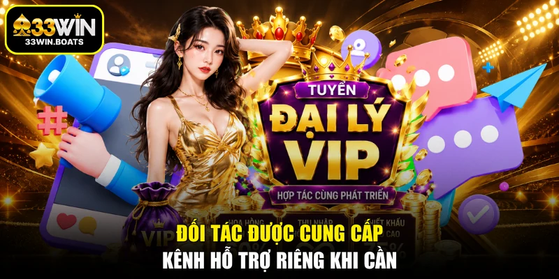 Đối tác được cung cấp kênh hỗ trợ riêng khi cần